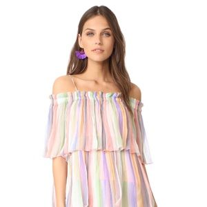 Maison Scotch Sheer Off Shoulder Top